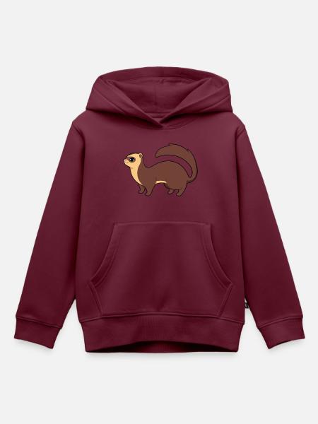 Frettchen - Kinder Premium Organic Hoodie - Burgunderrot
