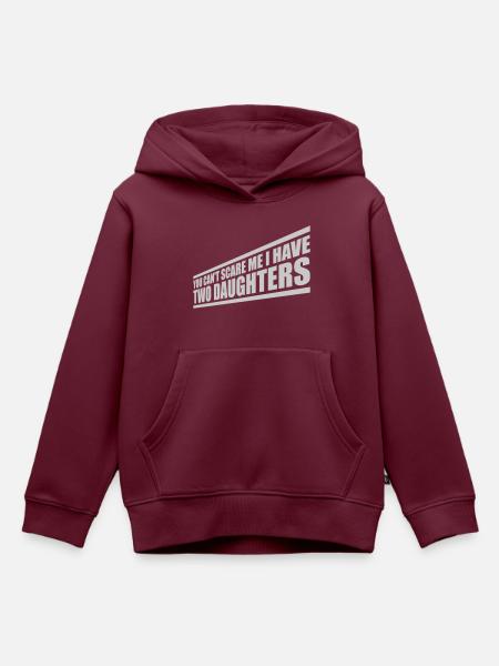 I have two daughters - Kinder Premium Organic Hoodie - Burgunderrot