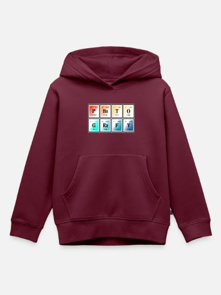 Fotografie | Periodensystem der Elemente - Kinder Premium Organic Hoodie - Burgunderrot