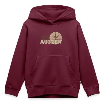 Auszeit Wohnmobil - Kinder Premium Organic Hoodie - Burgunderrot - Vorne - AI Model Kid Female (0cm)