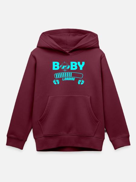 Baby Loading - Kinder Premium Organic Hoodie - Burgunderrot