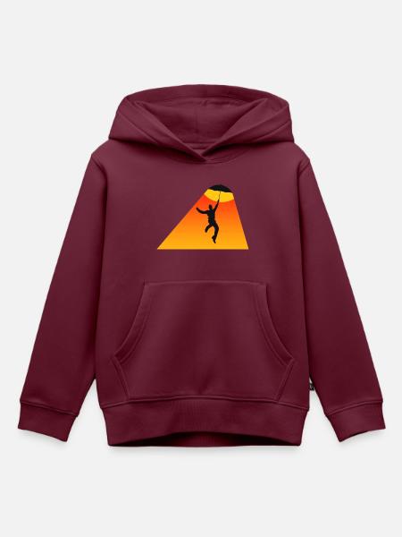 Sonne aus dem Schirm - Kinder Premium Organic Hoodie - Burgunderrot