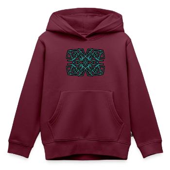 Muster - Kinder Premium Organic Hoodie - Burgunderrot - Vorne - AI Model Kid Female (0cm)