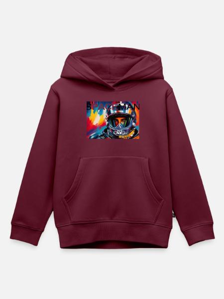 Spaceman b4 600DPI - Kinder Premium Organic Hoodie - Burgunderrot