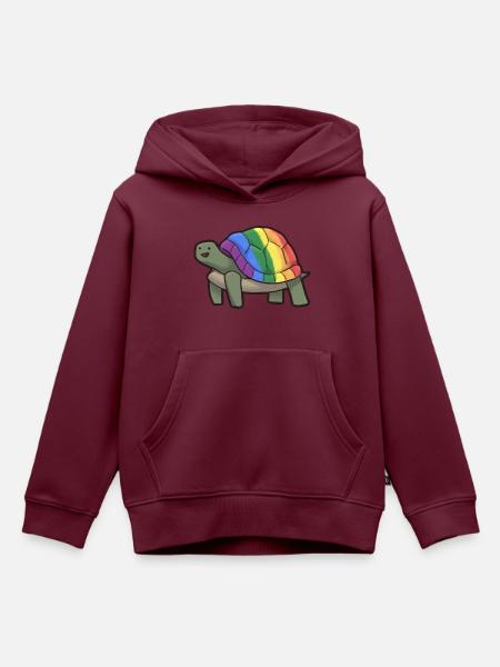 Schwule Schildkröte - Kinder Premium Organic Hoodie - Burgunderrot