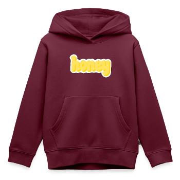 Honey - Kinder Premium Organic Hoodie - Burgunderrot - Vorne - AI Model Kid Female (0cm)