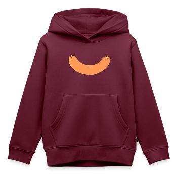 Wurst - Kinder Premium Organic Hoodie - Burgunderrot - Vorne - AI Model Kid Female (0cm)