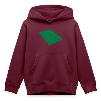 Playfield - Kinder Premium Organic Hoodie - Burgunderrot - Vorne - AI Model Kid Female (0cm)