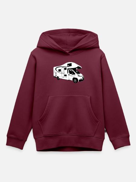 Reisemobil - Kinder Premium Organic Hoodie - Burgunderrot