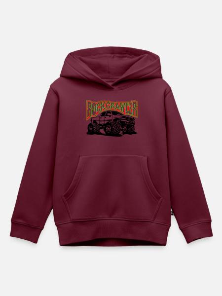 rockcraw - Kinder Premium Organic Hoodie - Burgunderrot