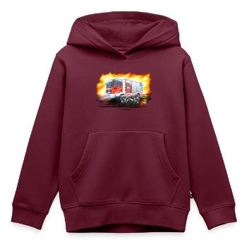 TLFA ohne Schrift - Kinder Premium Organic Hoodie - Burgunderrot - Vorne - AI Model Kid Female (0cm)