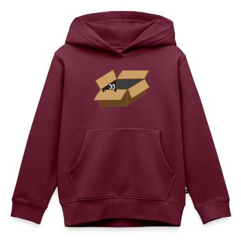 Agent Eye im Karton - Kinder Premium Organic Hoodie - Burgunderrot - Vorne - AI Model Kid Female (0cm)