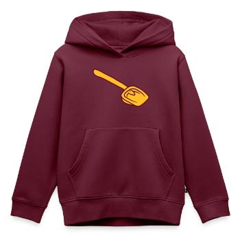 gelbe schaufel sandkasten spielzeug schaufeln eime - Kinder Premium Organic Hoodie - Burgunderrot - Vorne - AI Model Kid Female (0cm)