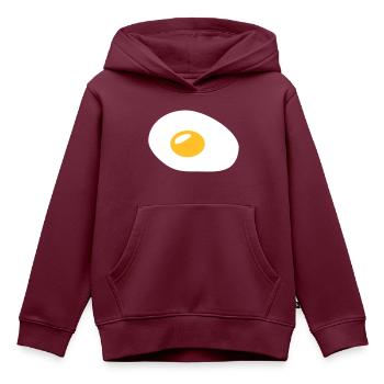 Spiegelei - Kinder Premium Organic Hoodie - Burgunderrot - Vorne - AI Model Kid Female (0cm)