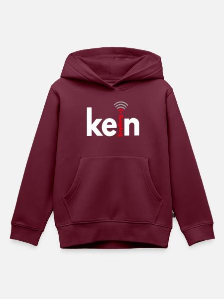 kein Empfang - Kinder Premium Organic Hoodie - Burgunderrot