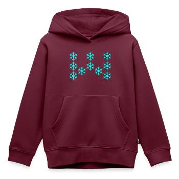 Winter - Kinder Premium Organic Hoodie - Burgunderrot - Vorne - AI Model Kid Female (0cm)