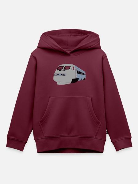 X2000 - Kinder Premium Organic Hoodie - Burgunderrot