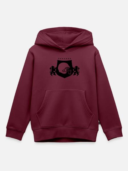 football helmet - Kinder Premium Organic Hoodie - Burgunderrot