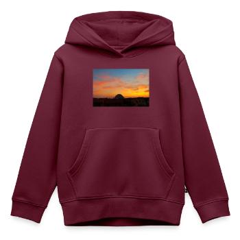 Fesselnde Sonnenuntergänge: Schönheit der Natur auf dem Display - Kinder Premium Organic Hoodie - Burgunderrot - Vorne - AI Model Kid Female (0cm)