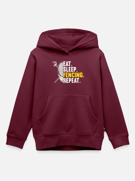 Fechter Fechter - Kinder Premium Organic Hoodie - Burgunderrot