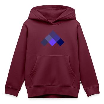 Geometrisch - Kinder Premium Organic Hoodie - Burgunderrot - Vorne - AI Model Kid Female (0cm)