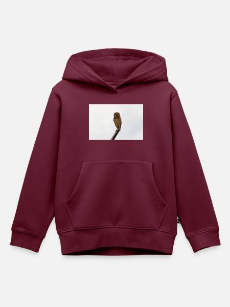 Die Eule - Kinder Premium Organic Hoodie - Burgunderrot