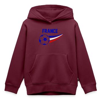 france soccer - Kinder Premium Organic Hoodie - Burgunderrot - Vorne - AI Model Kid Female (0cm)