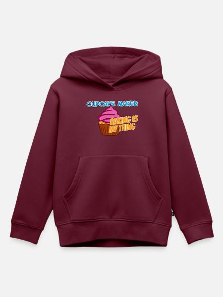 Cupcake Maker - Kinder Premium Organic Hoodie - Burgunderrot