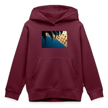 Gondeln in Venedig - Kinder Premium Organic Hoodie - Burgunderrot - Vorne - AI Model Kid Female (0cm)