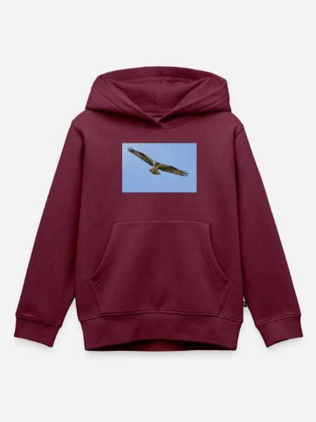 Fischadler - Kinder Premium Organic Hoodie - Burgunderrot
