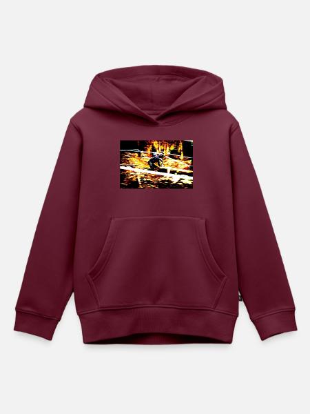 MTB MTB bergab - Kinder Premium Organic Hoodie - Burgunderrot