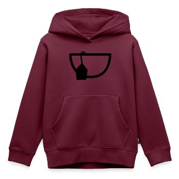 Tee - Kinder Premium Organic Hoodie - Burgunderrot - Vorne - AI Model Kid Female (0cm)