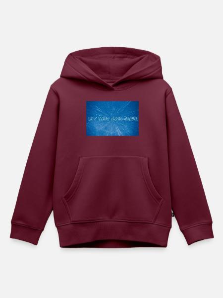 Strahle von innen. - Kinder Premium Organic Hoodie - Burgunderrot