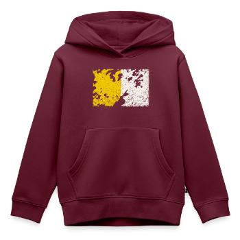 Antrim - Vintage - Kinder Premium Organic Hoodie - Burgunderrot - Vorne - AI Model Kid Female (0cm)