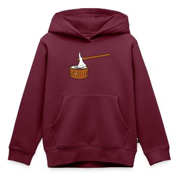 Axt Baum Fällen Holzfäller Wald Stumpf Holz Hacken - Kinder Premium Organic Hoodie - Burgunderrot - Vorne - AI Model Kid Female (0cm)