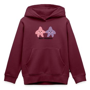 Best Friends Sternchen - Kinder Premium Organic Hoodie - Burgunderrot - Vorne - AI Model Kid Female (0cm)