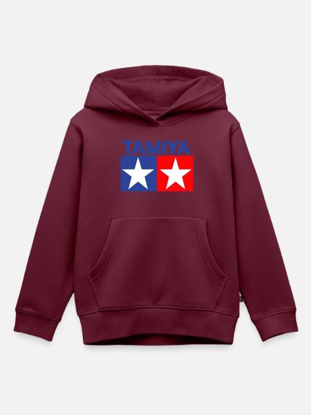 Tamiya Logo - Kinder Premium Organic Hoodie - Burgunderrot