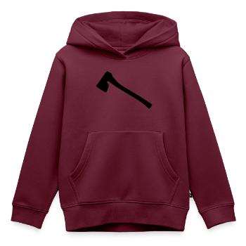 AXT - Kinder Premium Organic Hoodie - Burgunderrot - Vorne - AI Model Kid Female (0cm)