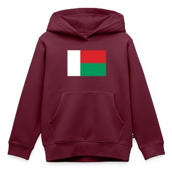 Madagaskar - Kinder Premium Organic Hoodie - Burgunderrot - Vorne - AI Model Kid Female (0cm)