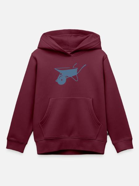 karre - Kinder Premium Organic Hoodie - Burgunderrot