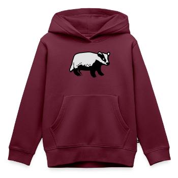 Dachs - Kinder Premium Organic Hoodie - Burgunderrot - Vorne - AI Model Kid Female (0cm)