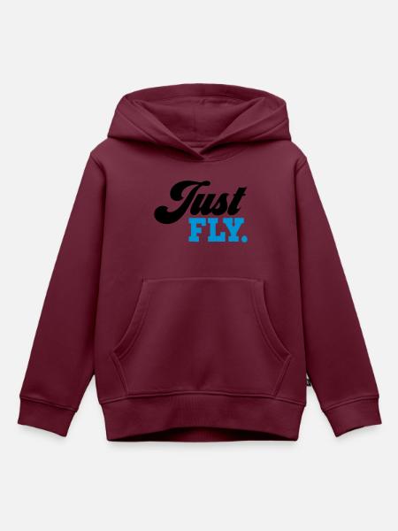 fliegen - Kinder Premium Organic Hoodie - Burgunderrot