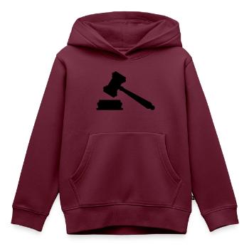 Richter - Kinder Premium Organic Hoodie - Burgunderrot - Vorne - AI Model Kid Female (0cm)
