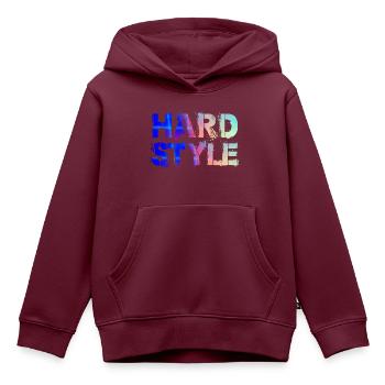 Hardstyle - Kinder Premium Organic Hoodie - Burgunderrot - Vorne - AI Model Kid Female (0cm)