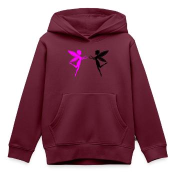 elfen - Kinder Premium Organic Hoodie - Burgunderrot - Vorne - AI Model Kid Female (0cm)