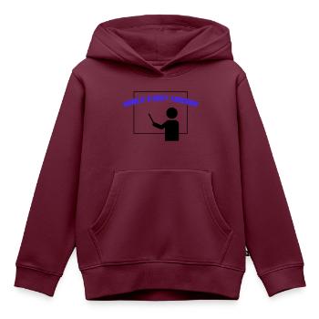 worlds best teacher - Kinder Premium Organic Hoodie - Burgunderrot - Vorne - AI Model Kid Female (0cm)