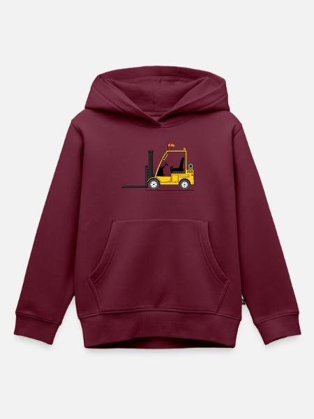 Stapler Spanien Flagge - Kinder Premium Organic Hoodie - Burgunderrot