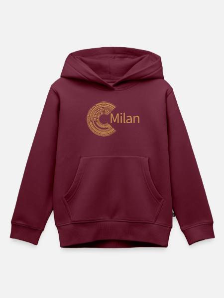 Für Milan - Kinder Premium Organic Hoodie - Burgunderrot