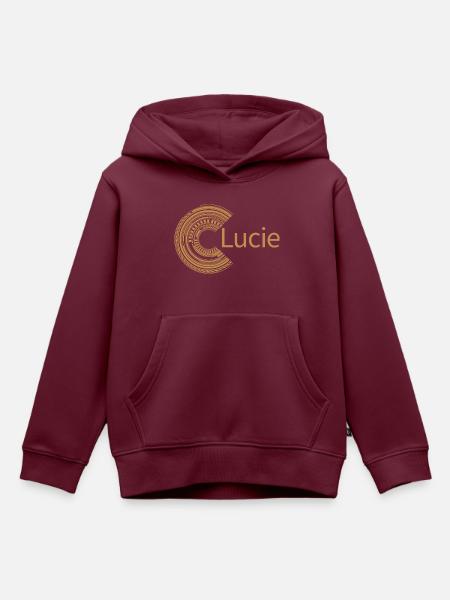 Für Lucie - Kinder Premium Organic Hoodie - Burgunderrot