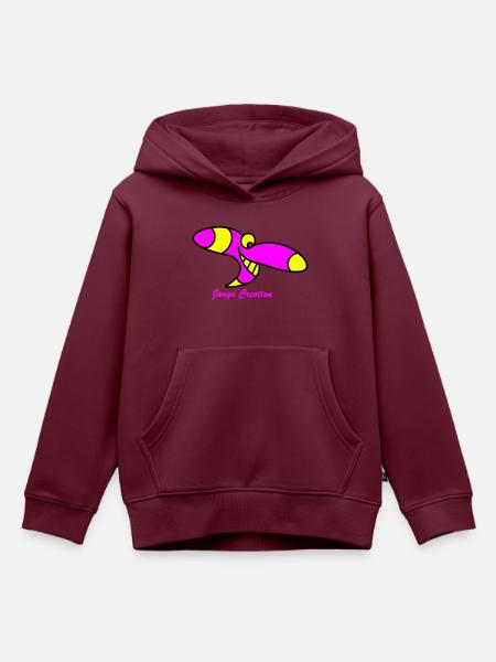 jangocreation - Kinder Premium Organic Hoodie - Burgunderrot